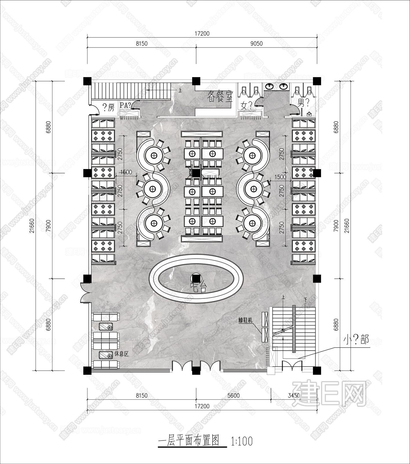 现代新中式火锅店 1000㎡ 两层火锅店施工图施工图下载_施工图现代新中式火锅店 1000㎡ 两层火锅店施工图下载_施工图现代新中式火锅店 ...