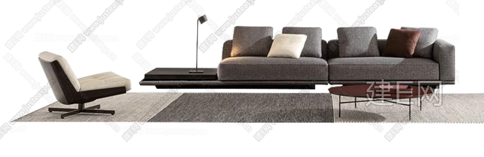 Minotti 米洛提 多人沙发-软装图片_建E室内设计网!