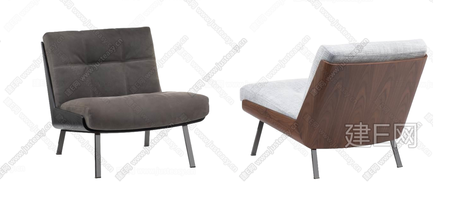 Minotti 米洛提 单人沙发-软装图片_建E室内设计网!