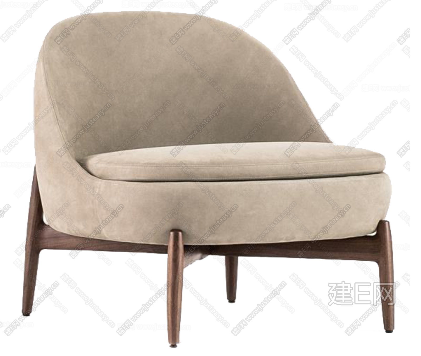 Minotti 米洛提 单人沙发-软装图片_建E室内设计网!