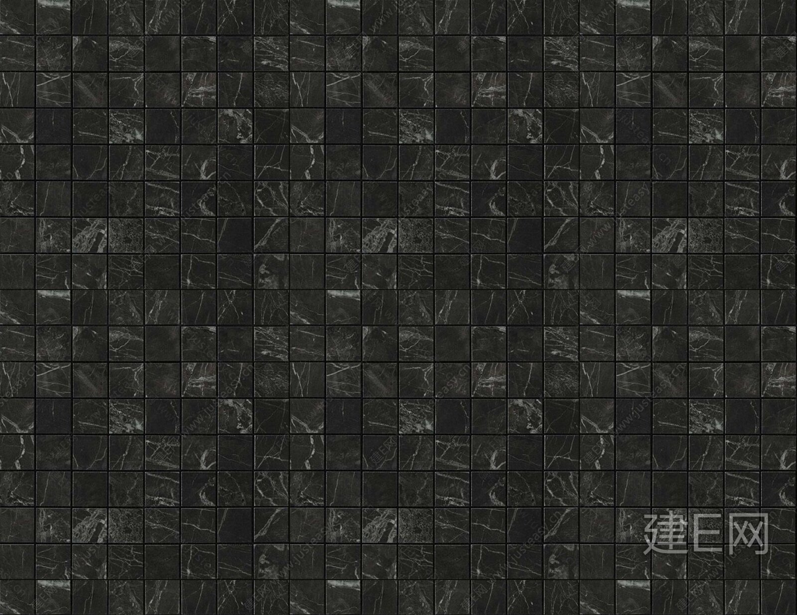 黑色方格瓷砖马赛克3d贴图下载[ID:115626988]_建E室内设计网