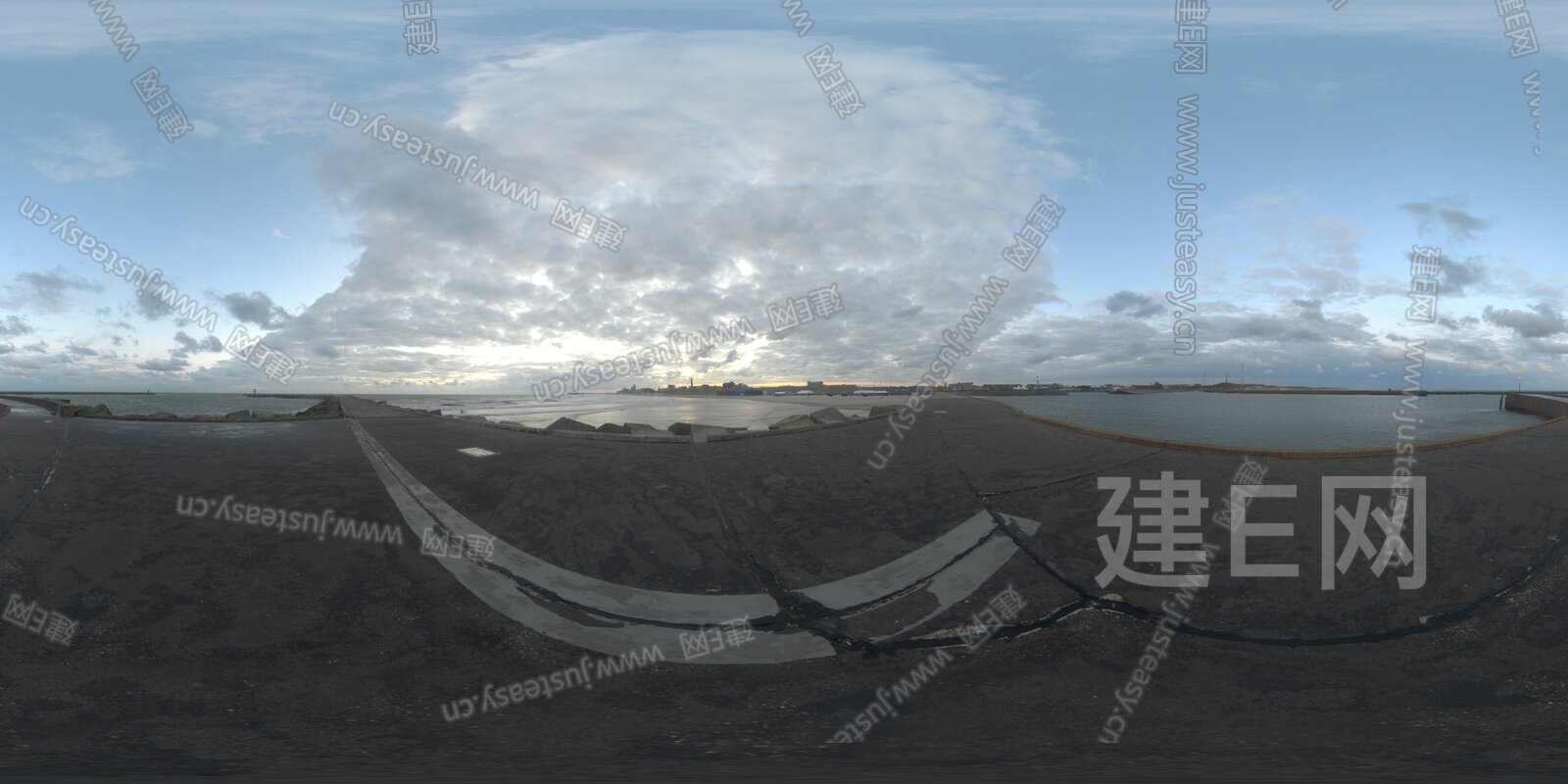 海边外景HDR全景贴图3d贴图下载[ID:109790046]_建E室内设计网