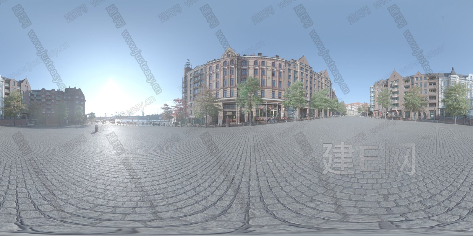 城市街道HDR全景贴图3d贴图下载[ID:111100859]_建E室内设计网