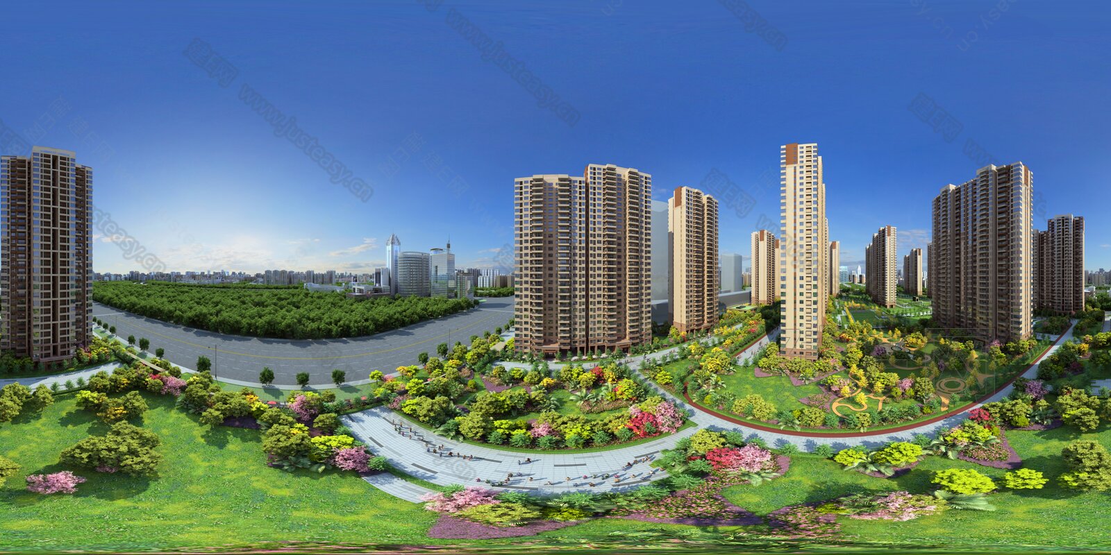 小区外景3d贴图下载[ID:112411438]_建e贴图