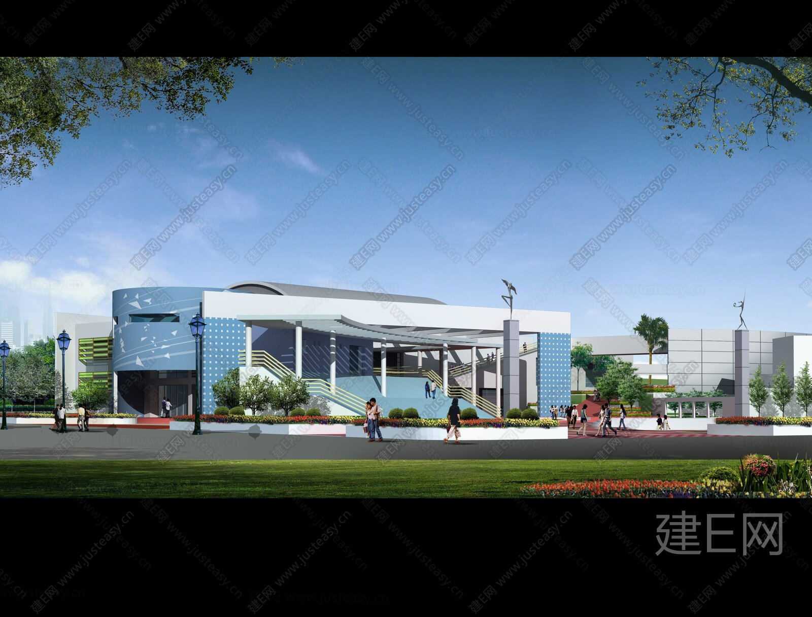 白天都市外景3d贴图下载[ID:101728915]_建e贴图