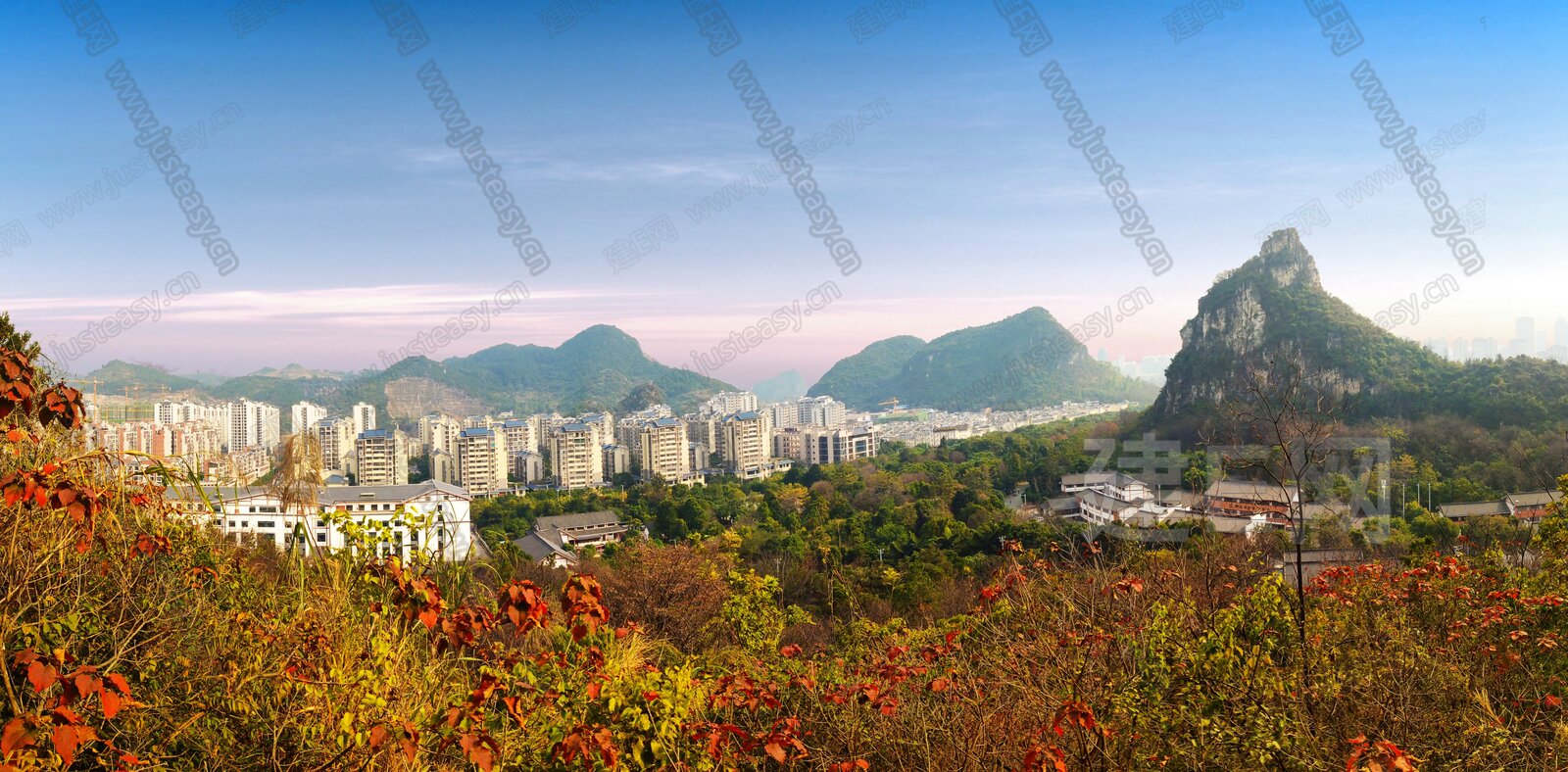 白天城市外景3d贴图下载[ID:109266421]_建e贴图