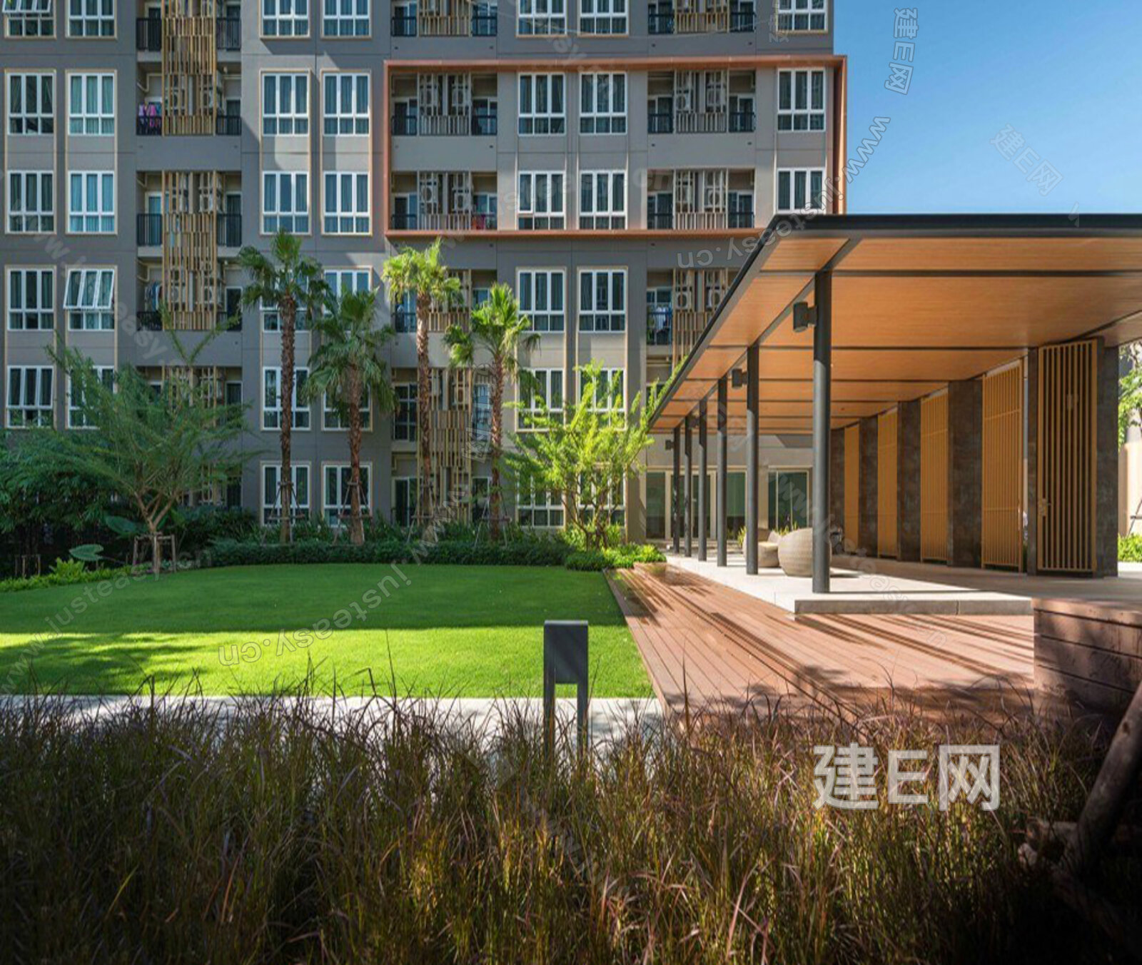 白天户外庭院3d贴图下载[ID:109396994]_建e贴图