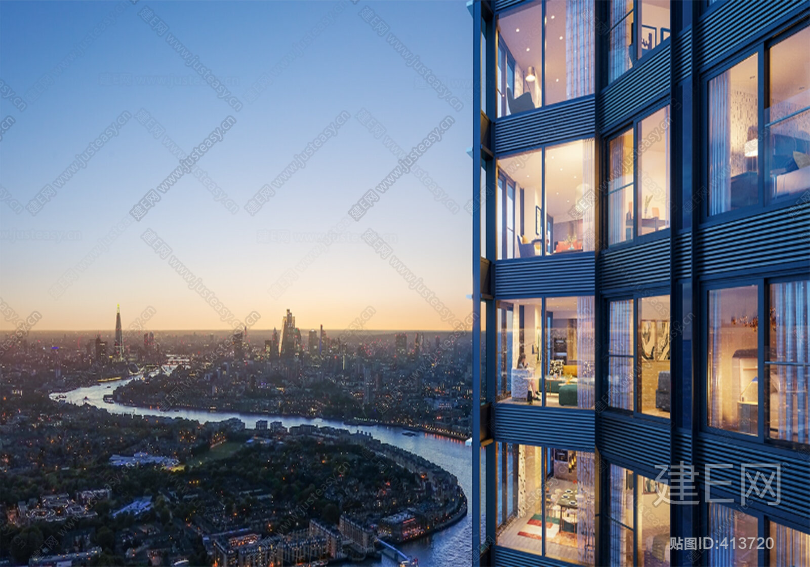 城市街景小区贴图3d贴图下载[ID:102057784]_建e贴图