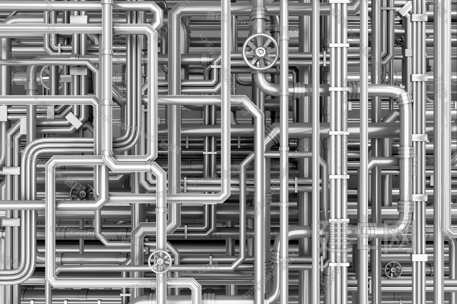 裸顶天花管道图3d贴图下载[ID:115361283]_建E室内设计网