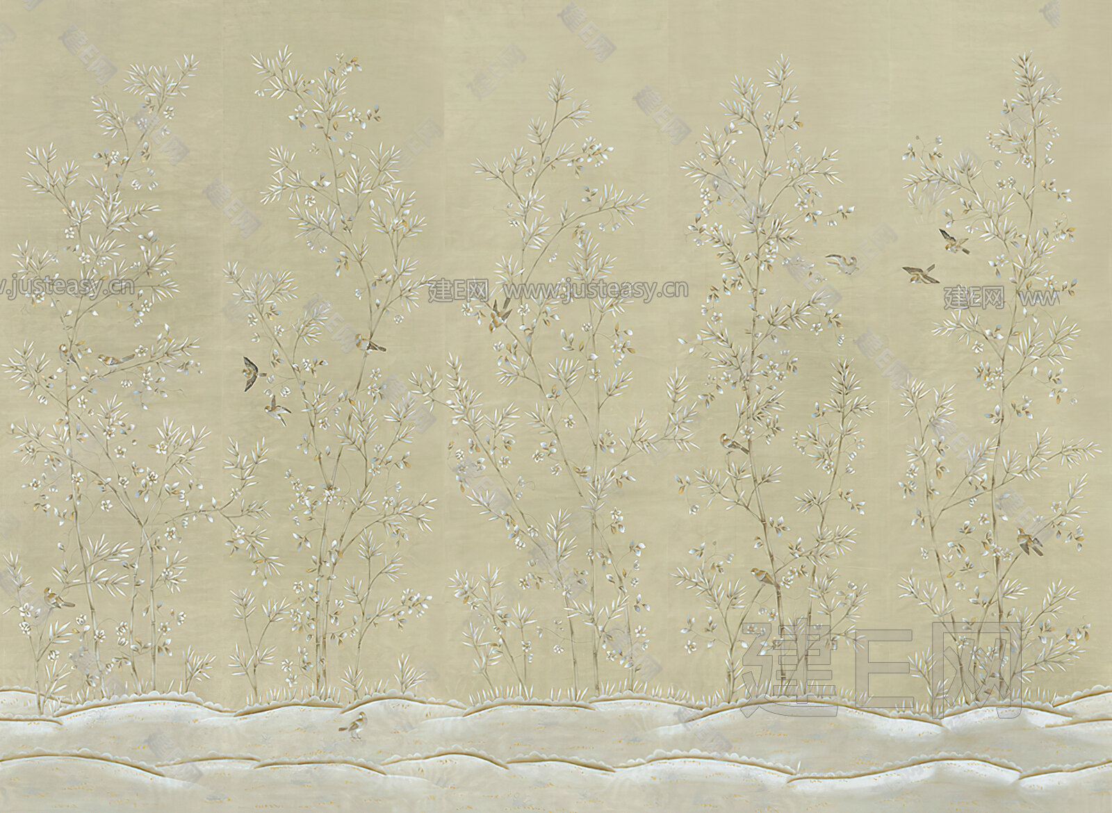 新中式手绘壁画贴图_贴图下载_贴图免费下载_建e室内设计网