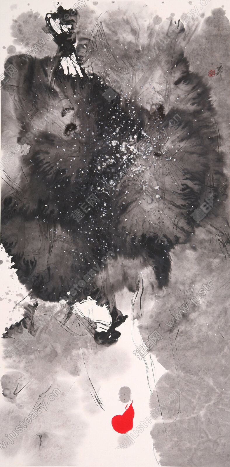 jpg3d贴图_artron现代新中式侘寂禅意水墨写意抽象画.