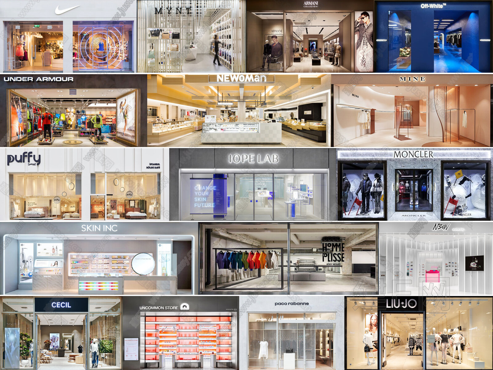 商场店铺门面贴图3d贴图下载[ID:103500132]_建e贴图