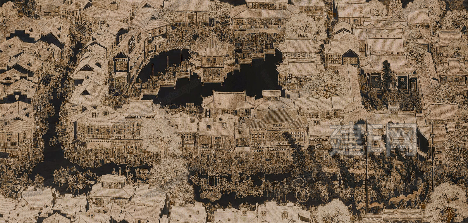 古建筑 国画 轻奢 中式3d贴图_古建筑 国画 轻奢 中式3d贴图下载_古