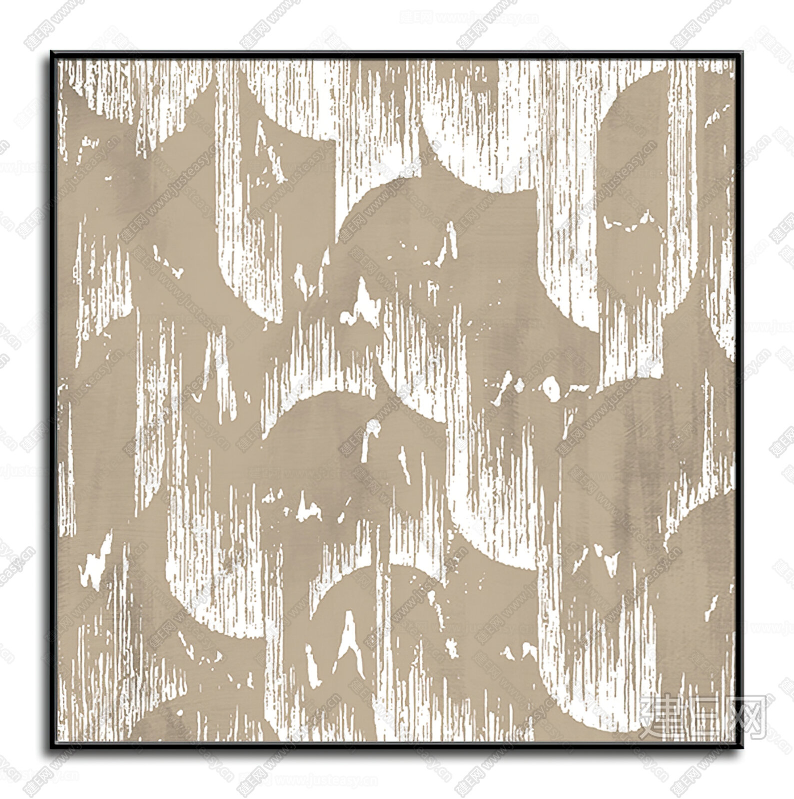 新中式挂画装饰画3d贴图下载