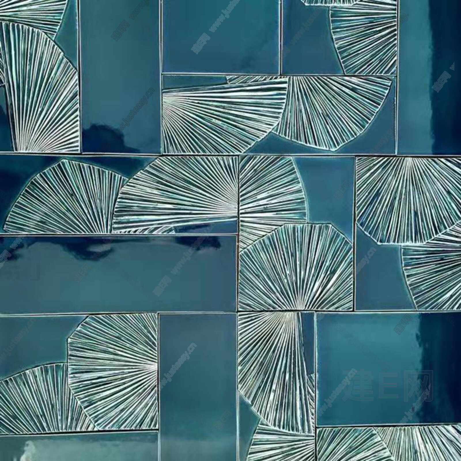玻璃墙面造型 花纹玻璃3d贴图