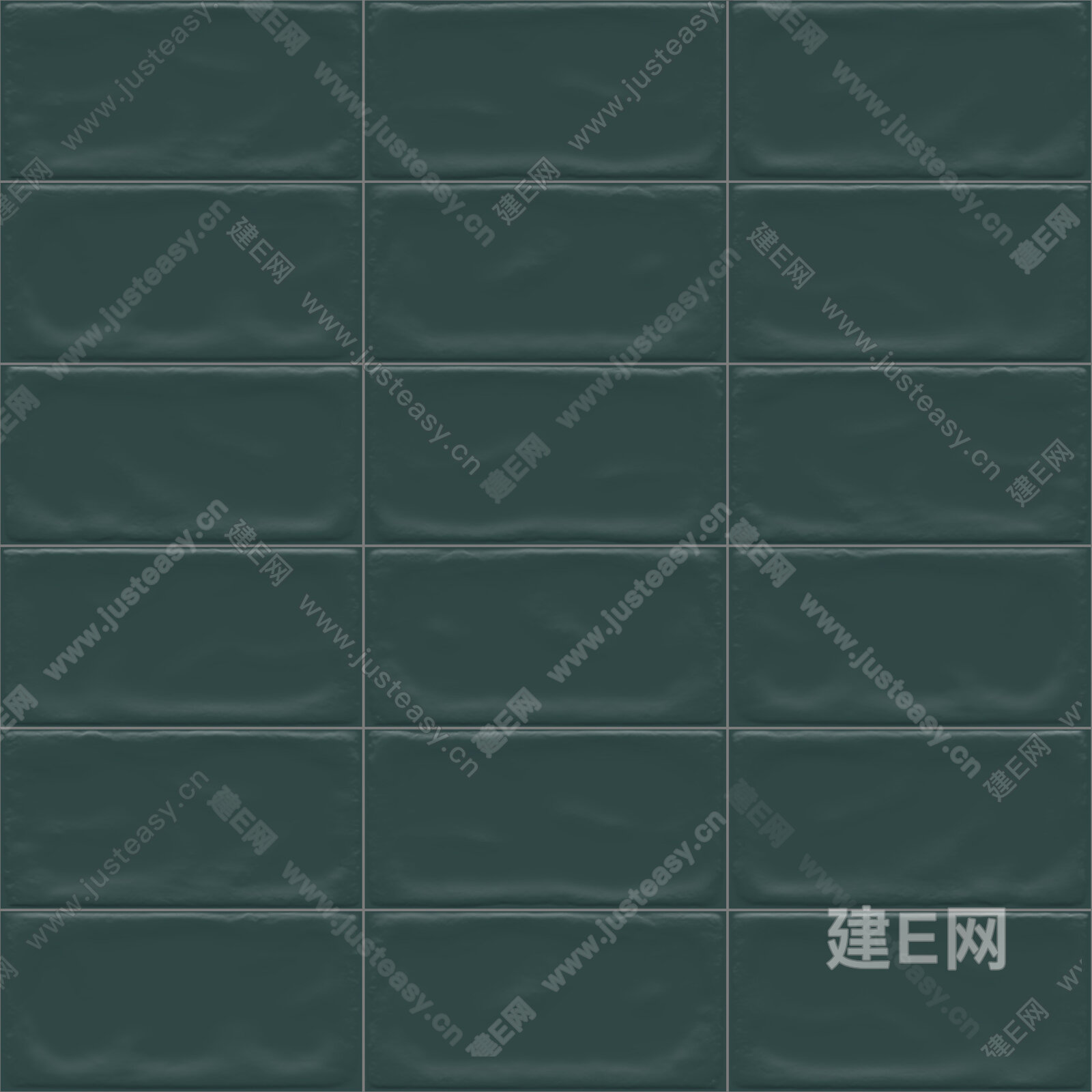 墨绿色马赛克瓷砖3d贴图下载[ID:109597664]_建E室内设计网