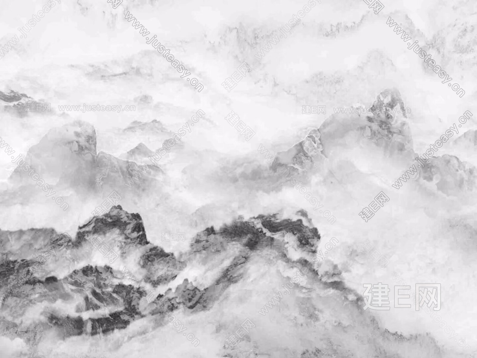新中式山水画石材贴图3d贴图下载[ID:103238353]_建E室内设计网