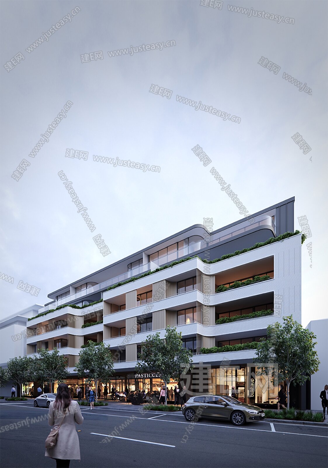 建筑街道街景窗外景风景3d贴图下载[ID:113986269]_建e贴图