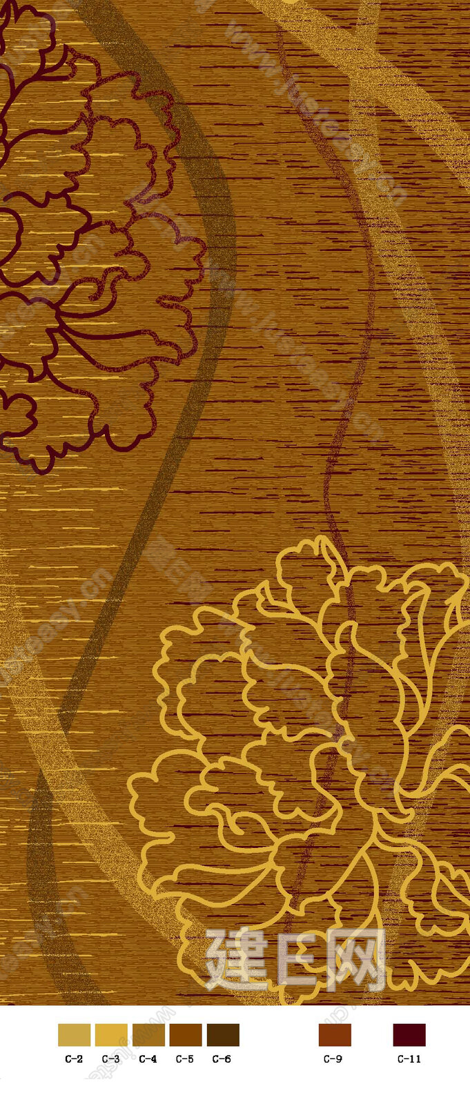 新中式花纹地毯贴图
