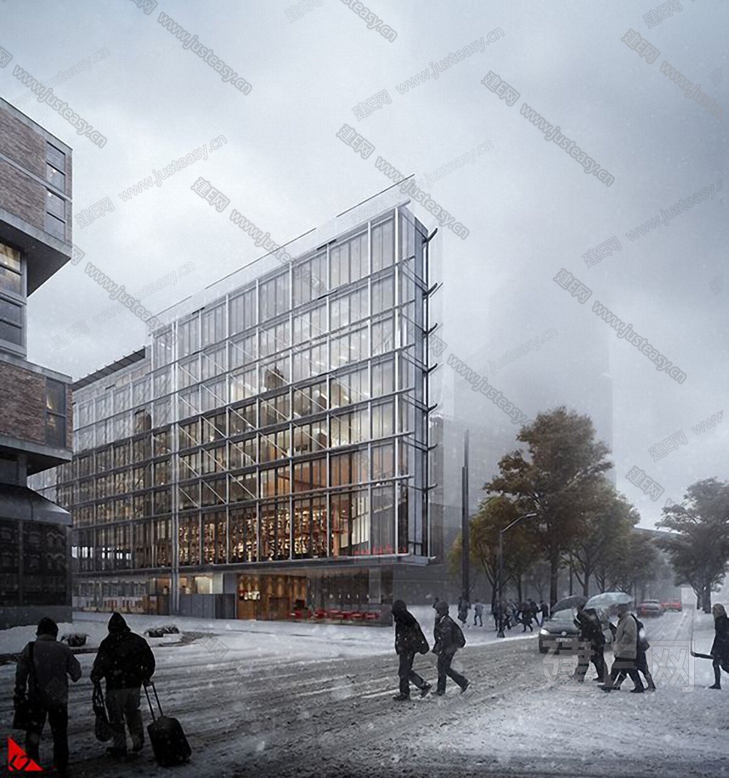 建筑街道街景窗外景风景3d贴图下载[ID:114641616]_建e贴图