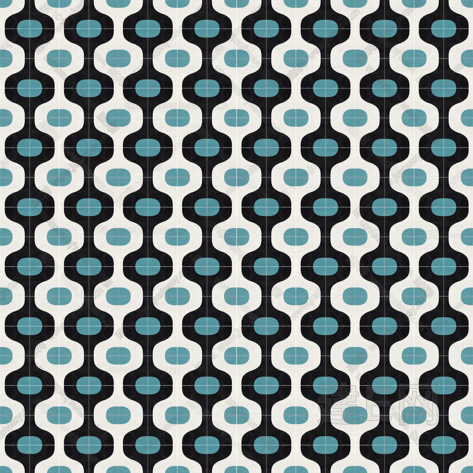 蓝之眼 现代几何花砖艺术手工砖3d贴图_蓝之眼 现代几何花砖艺术手工