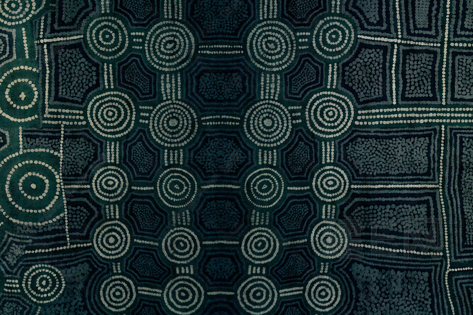 高级暗灰绿色抽象艺术图案壁纸3d贴图_高级暗灰绿色抽象艺术图案壁纸