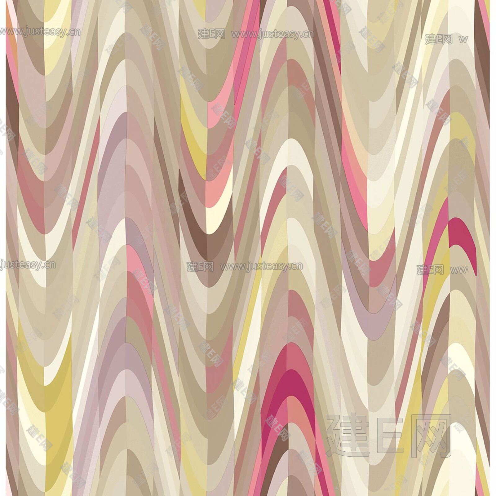 斯沃克现代北欧轻奢咖色几何纹墙纸墙布3d贴图_斯沃克现代北欧轻奢咖