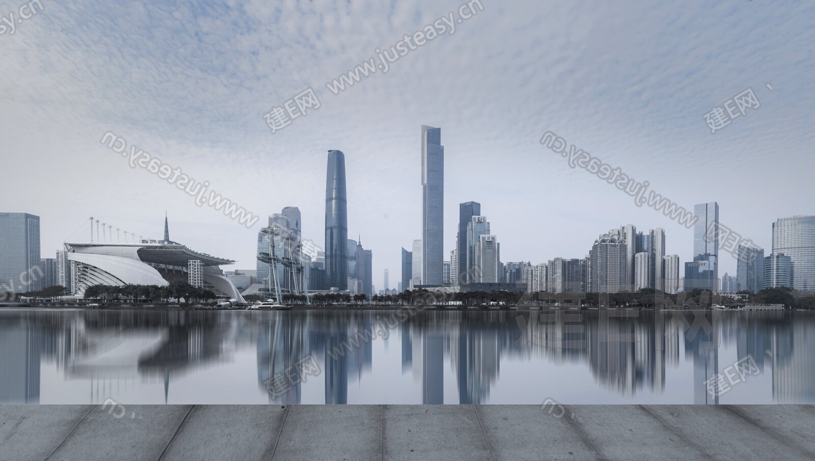 城市窗外景风景天空楼贴图3d贴图下载[ID:109529832]_建e贴图