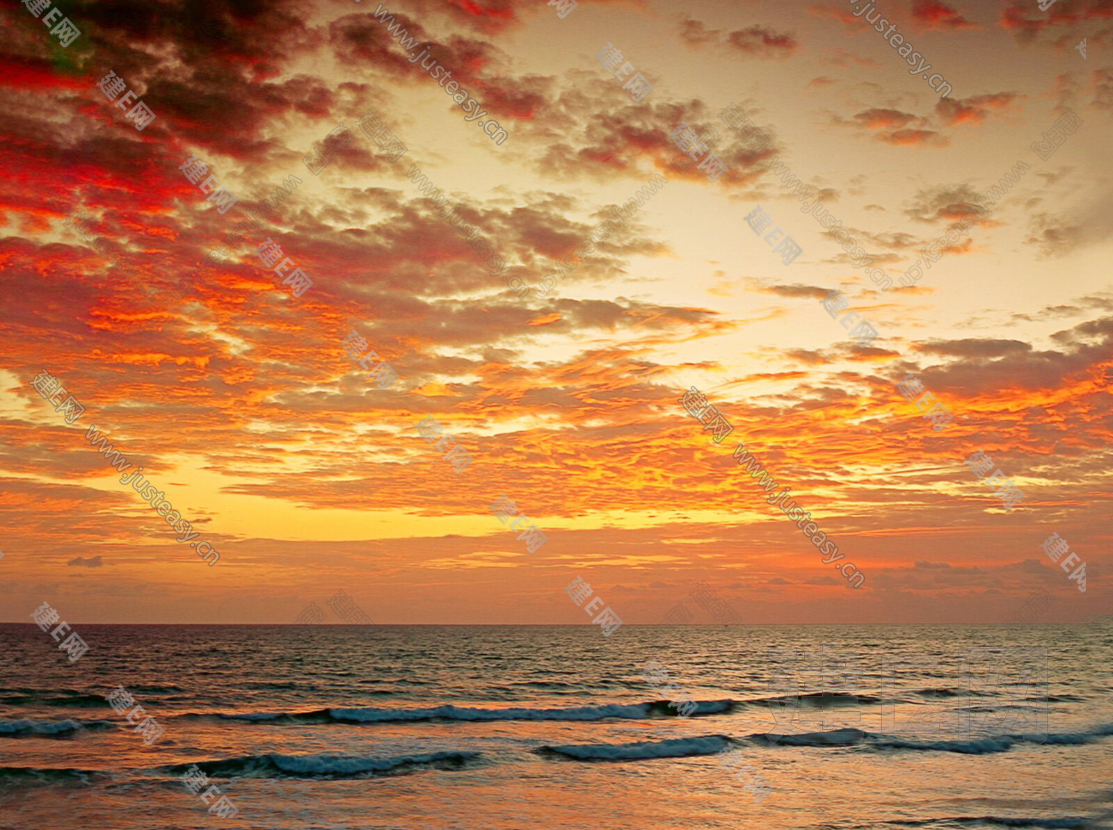 高清 天空 云朵 黄昏 沙滩 海面3d贴图_高清 天空 云朵 黄昏 沙滩