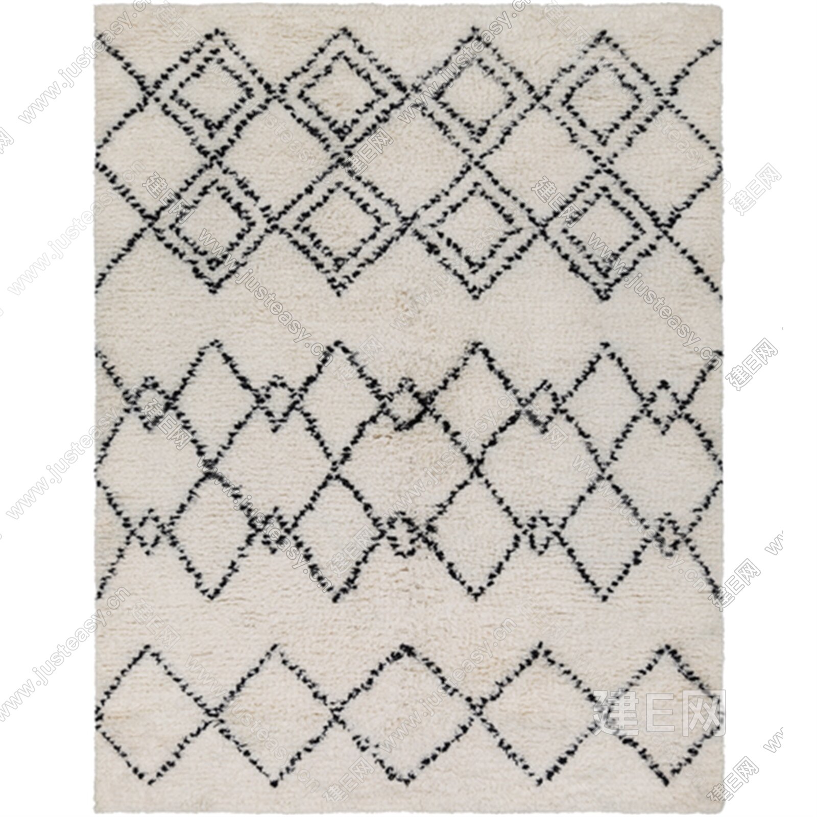 简约现代几何菱形地毯3d贴图_简约现代几何菱形地毯3d贴图下载_简约