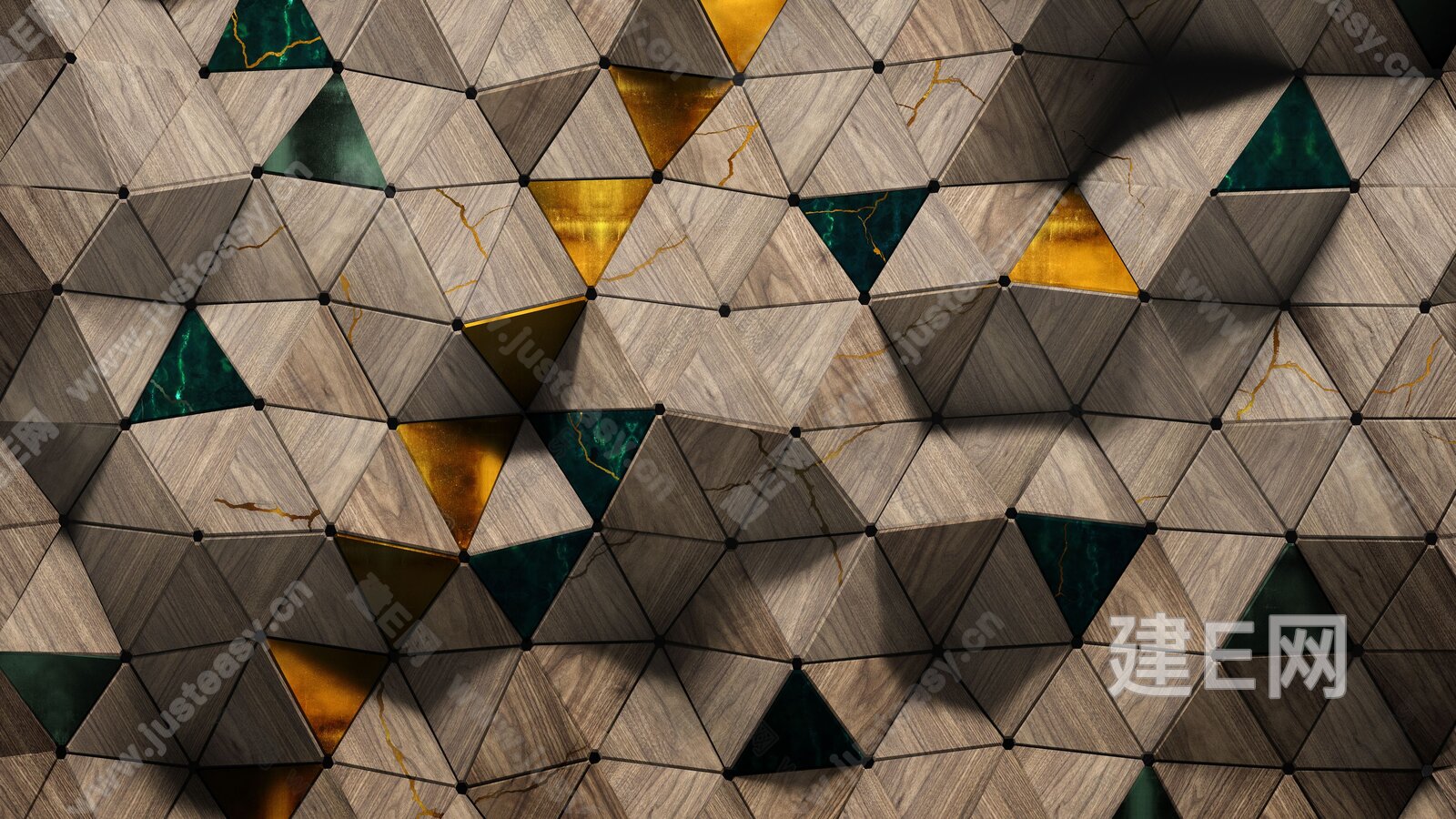 贴图_墙酷进口灰咖色3d立体三角形几何木纹墙纸3d贴图下载_墙酷进口灰