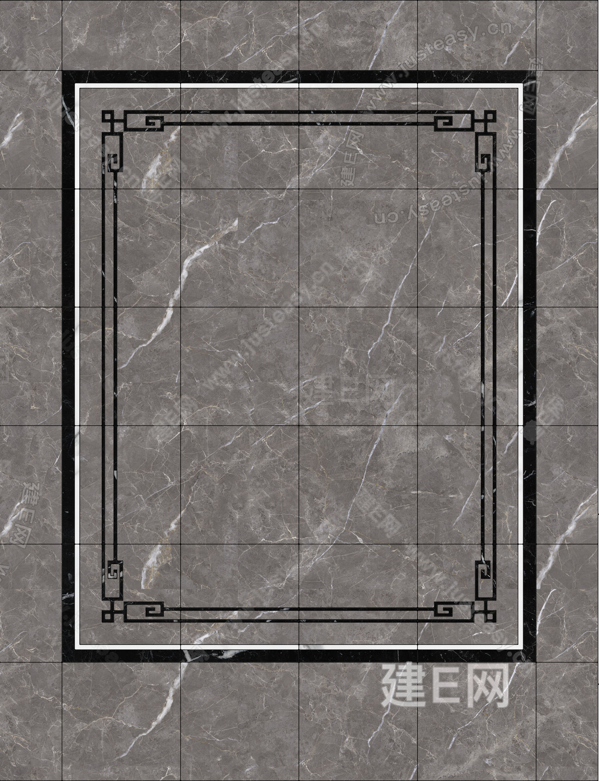 中式地砖拼花3d贴图