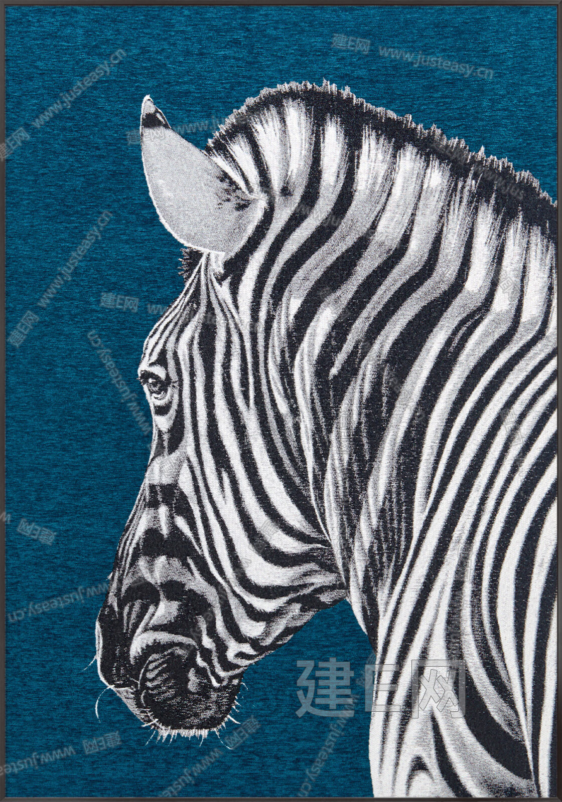 甲壳虫 中式斑马装饰画床头酒店样板房墙面装饰3d贴图_甲壳虫 中式