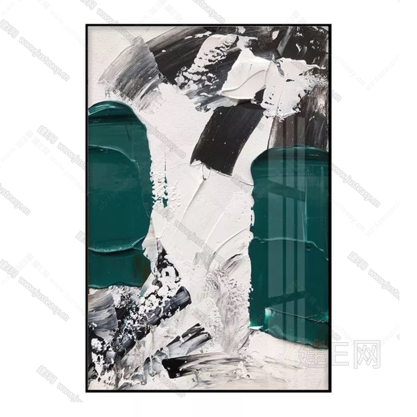 色块抽象装饰画3d贴图下载[ID:101207386]_建E室内设计网