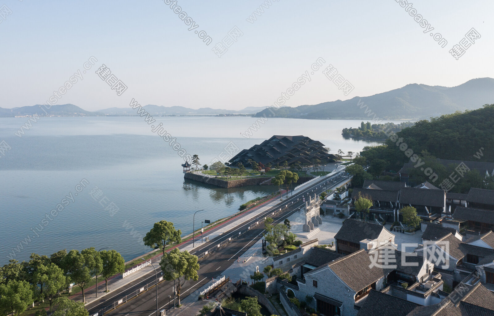 城镇建筑风景外景3d贴图下载[ID:113331274]_建E室内设计网