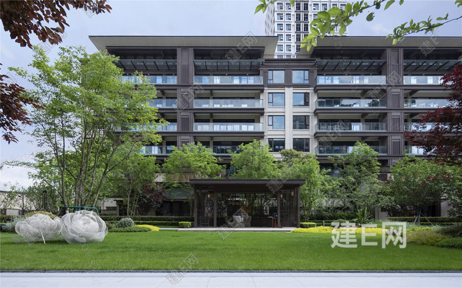 小区建筑外景3d贴图下载[ID:110513180]_建E室内设计网