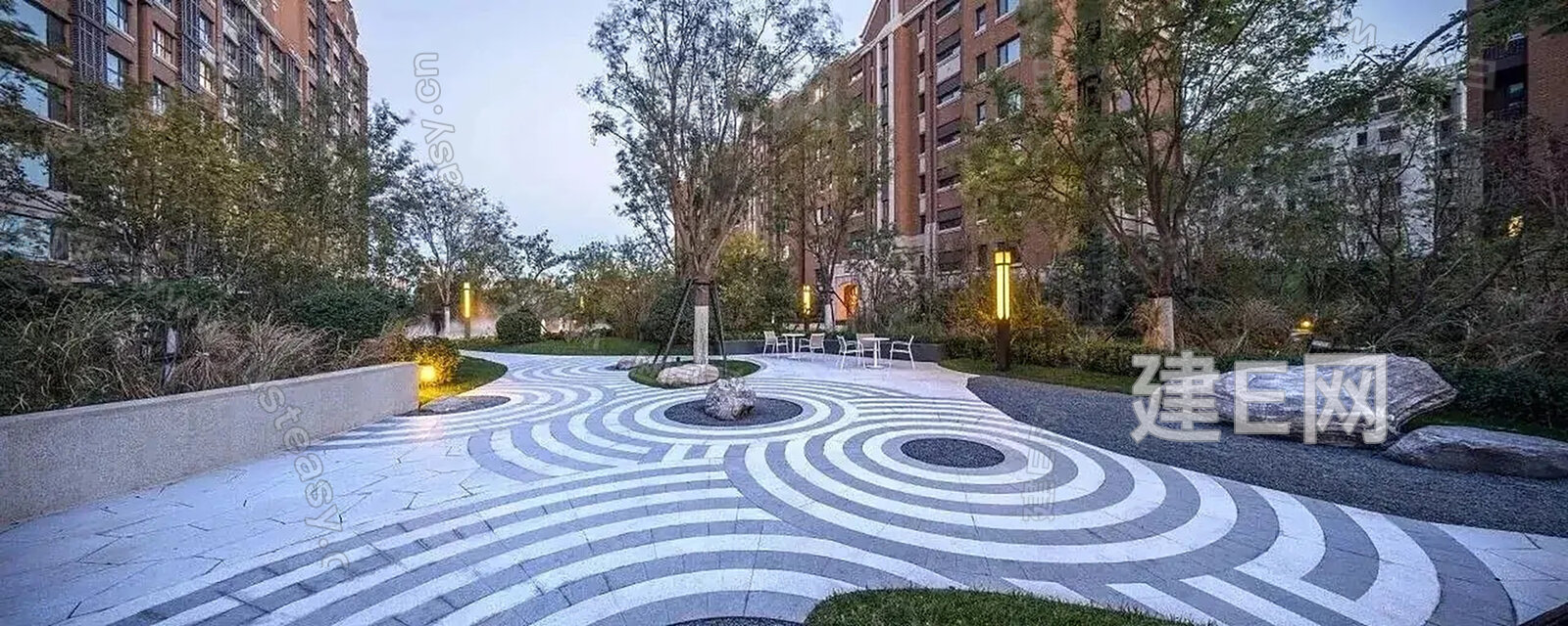 小区建筑外景3d贴图下载