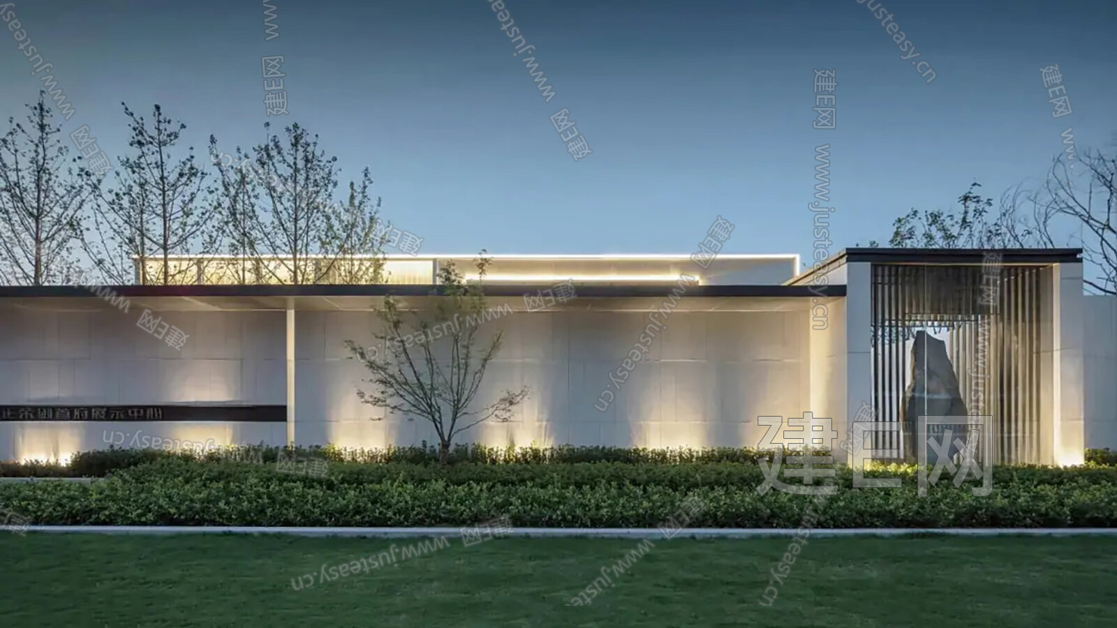 夜晚建筑外景3d贴图下载[ID:101338887]_建e贴图