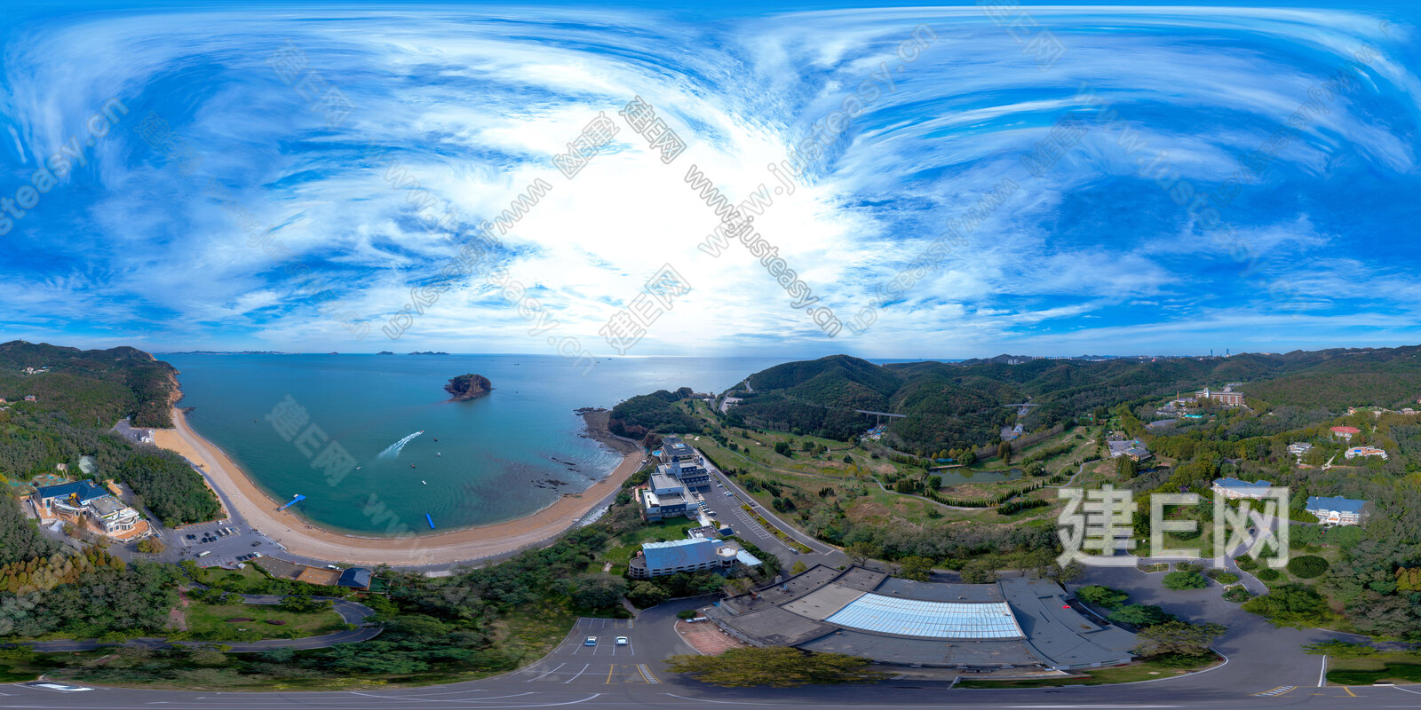 白天城市风景全景3d贴图下载