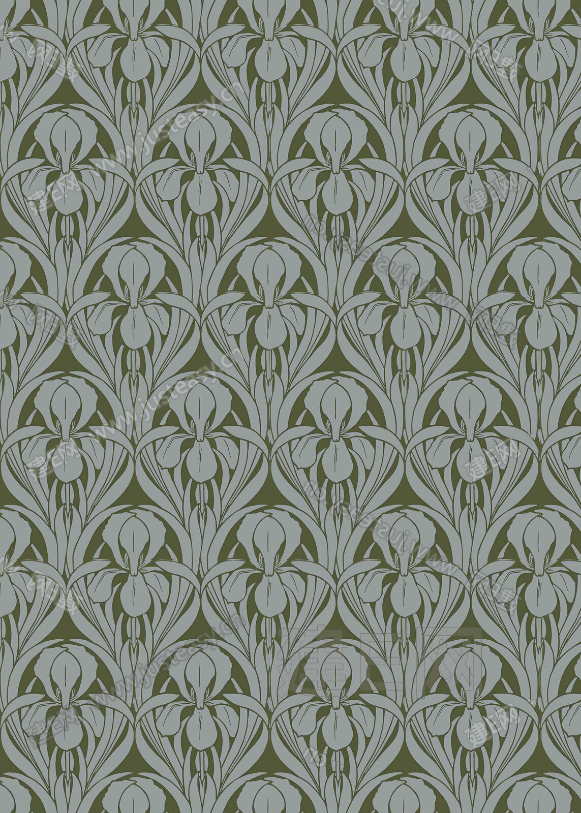 灰色菱形印花壁纸3d贴图下载