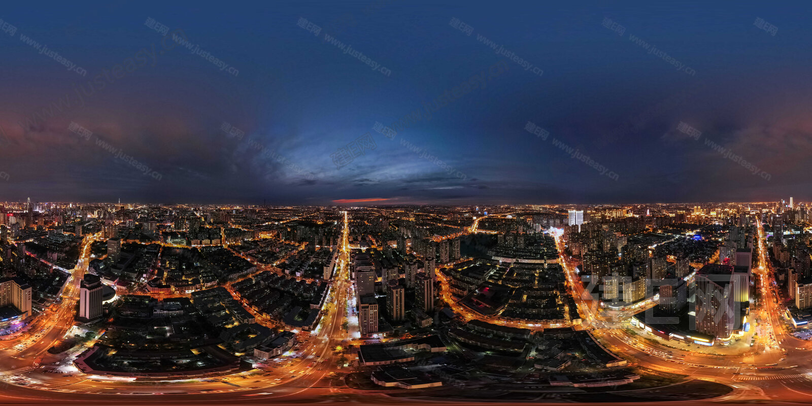 HDR夜晚城市全景3d贴图下载[ID:110382779]_建E室内设计网