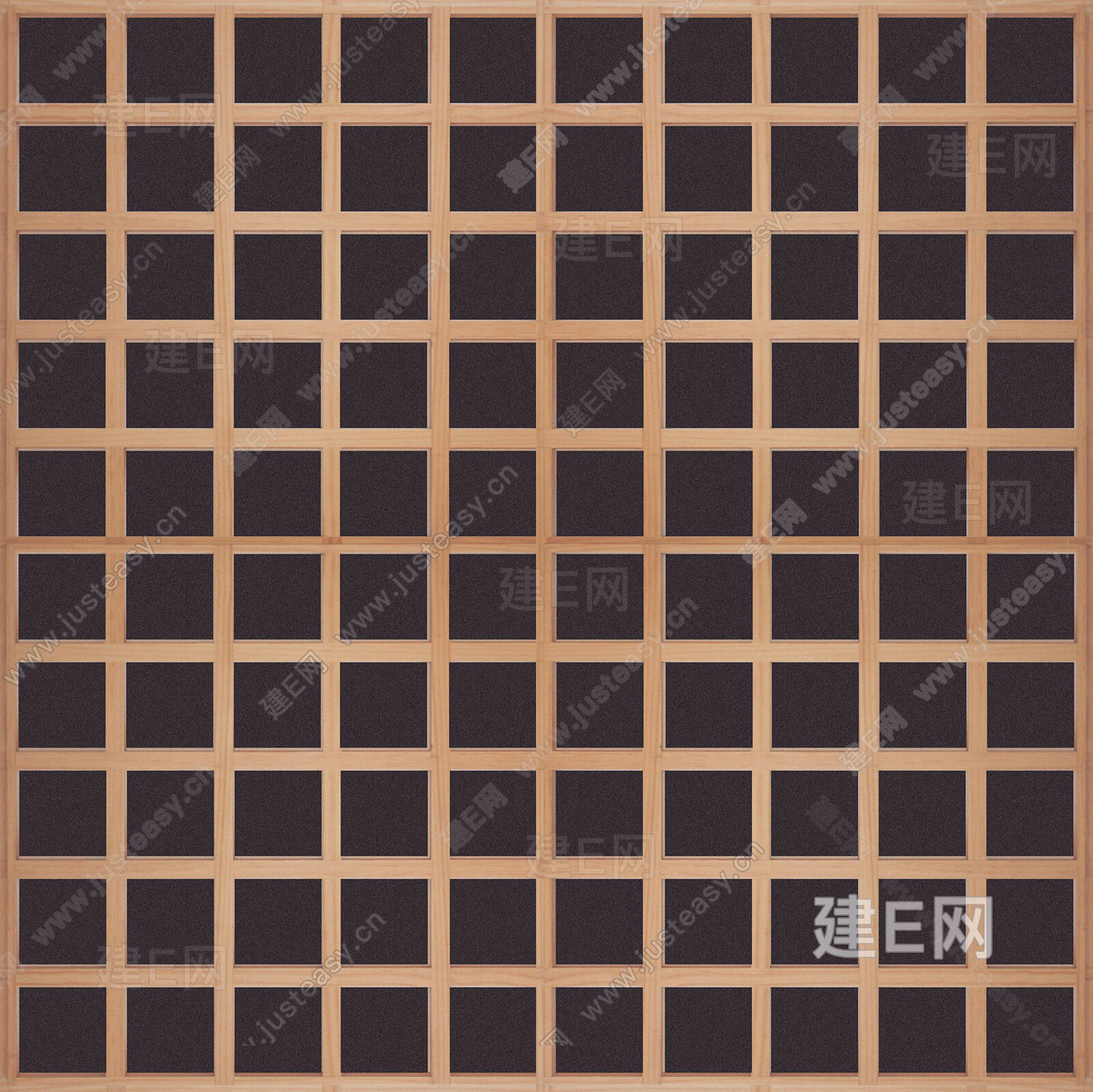 原木色方形木格栅3d贴图下载[ID:112610908]_建E室内设计网