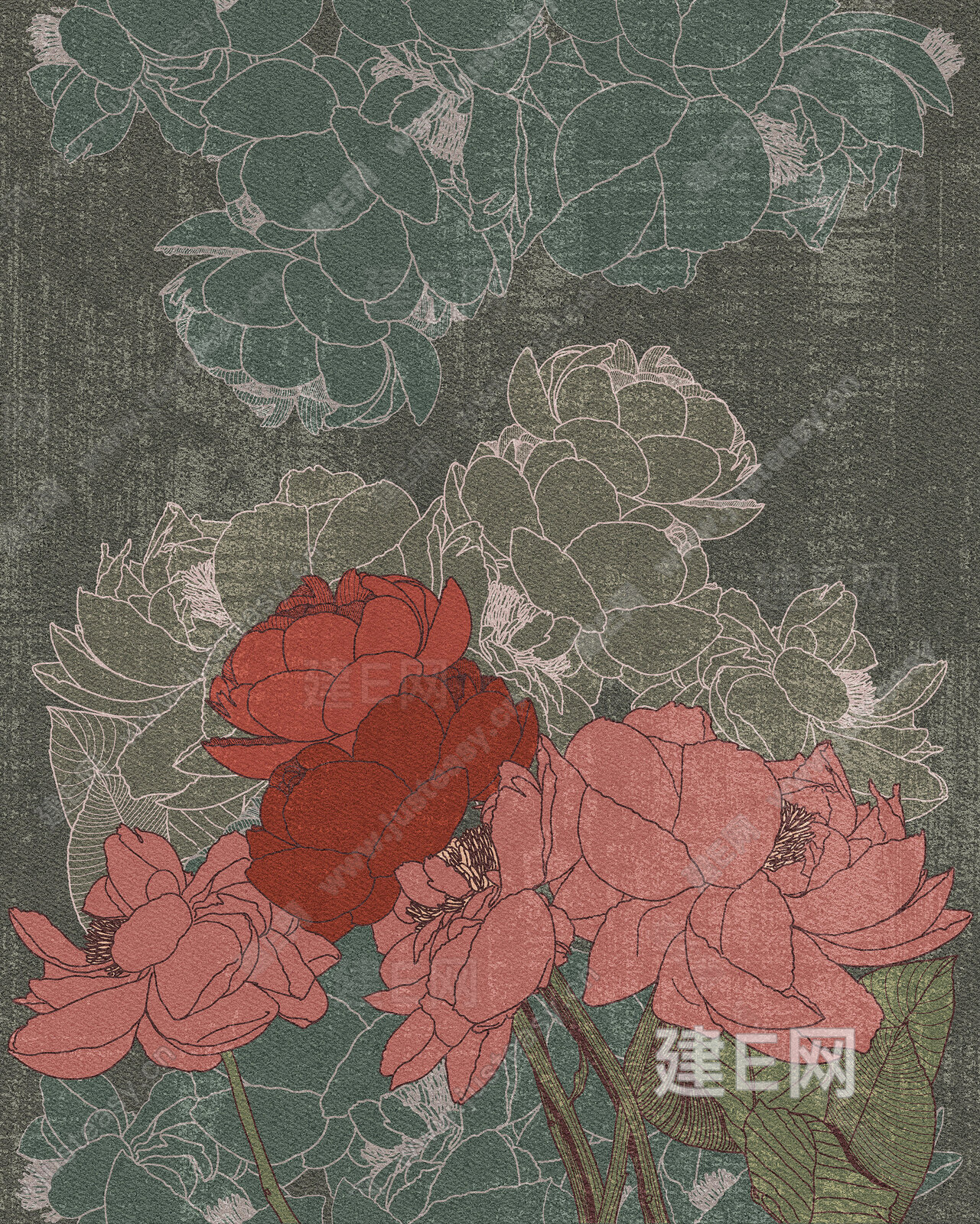 粉绿植物清新开放的粉色玫瑰鲜花植物装饰背景图片免费下载 - 觅知网