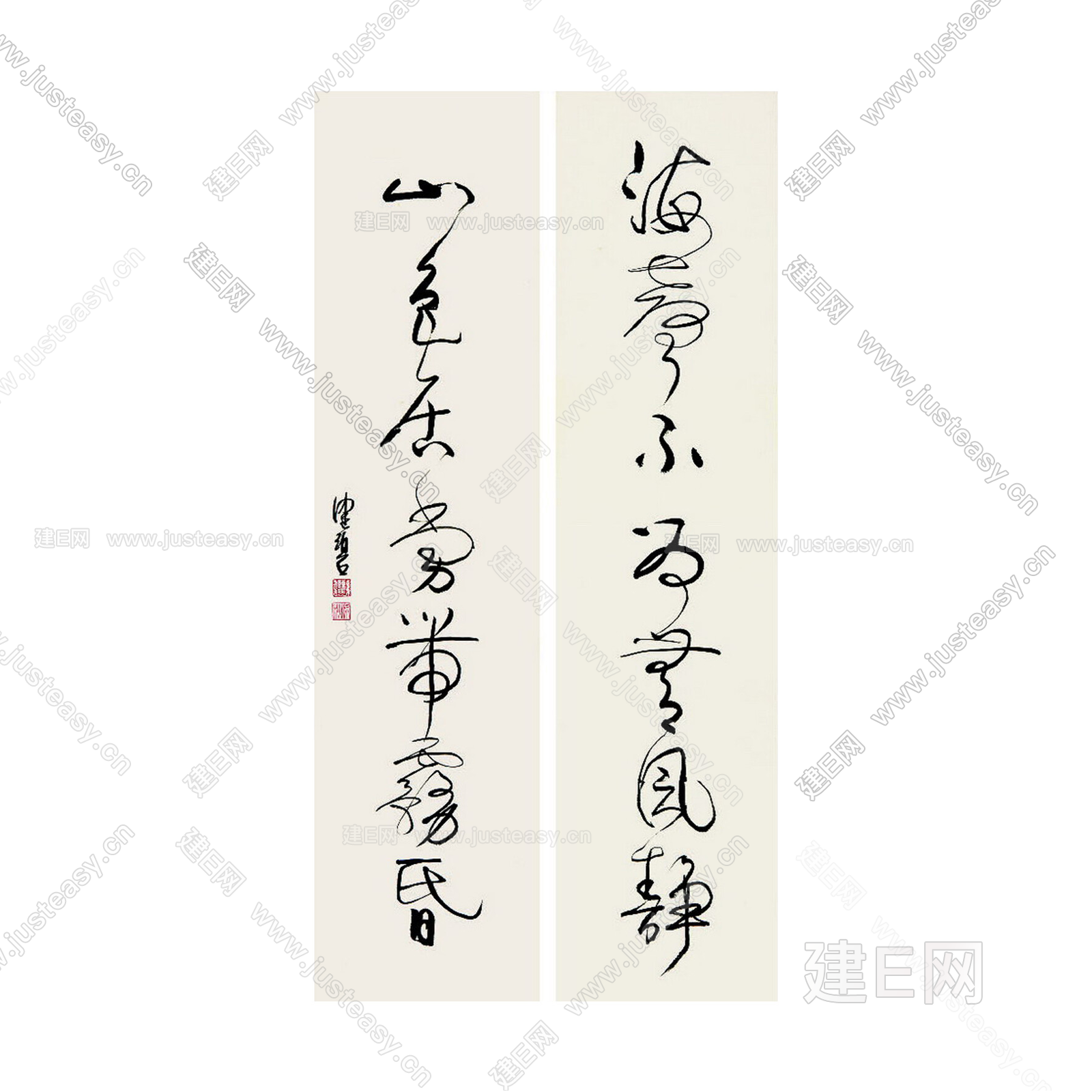 新中式字画3d贴图下载[ID:110252032]_建E室内设计网