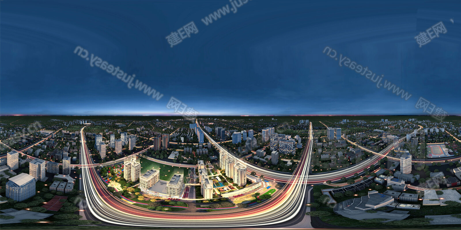 城市夜景HDR贴图3d贴图下载[ID:111759608]_建e贴图