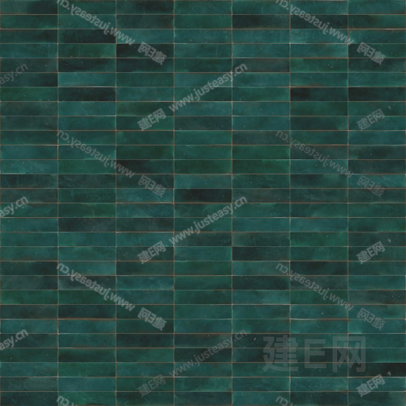 墨绿色长方形立体面包形图面纯色瓷砖贴图3d贴图下载[ID:106256121]_建E室内设计网