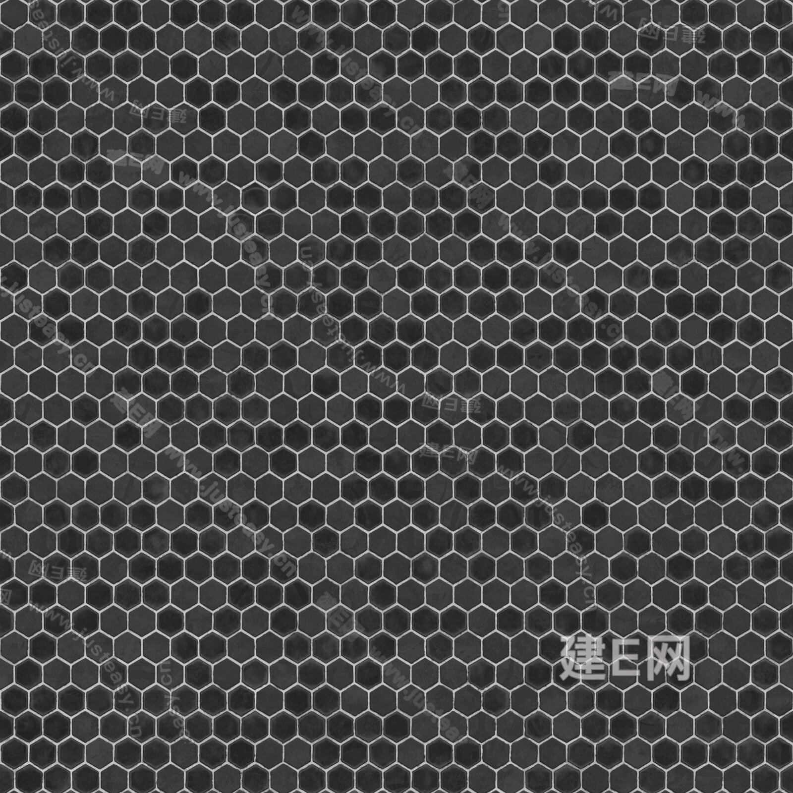 黑色格子石纹瓷砖马赛克3d贴图下载[ID:104485700]_建E室内设计网