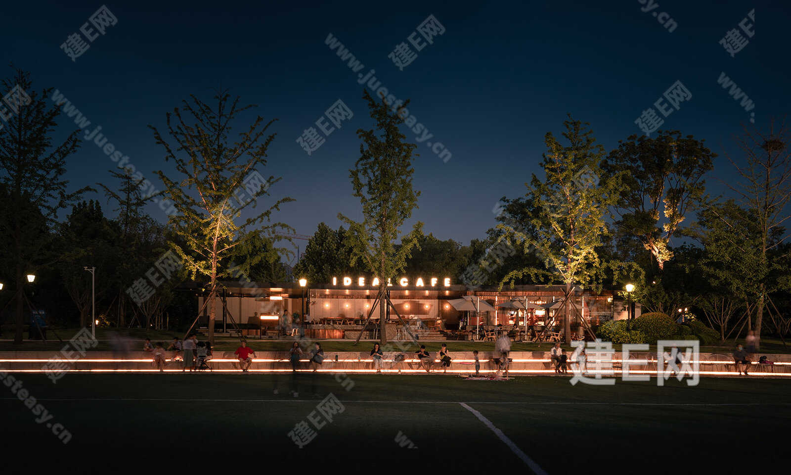 城市街道夜景外景3d贴图下载[ID:102060909]_建e贴图