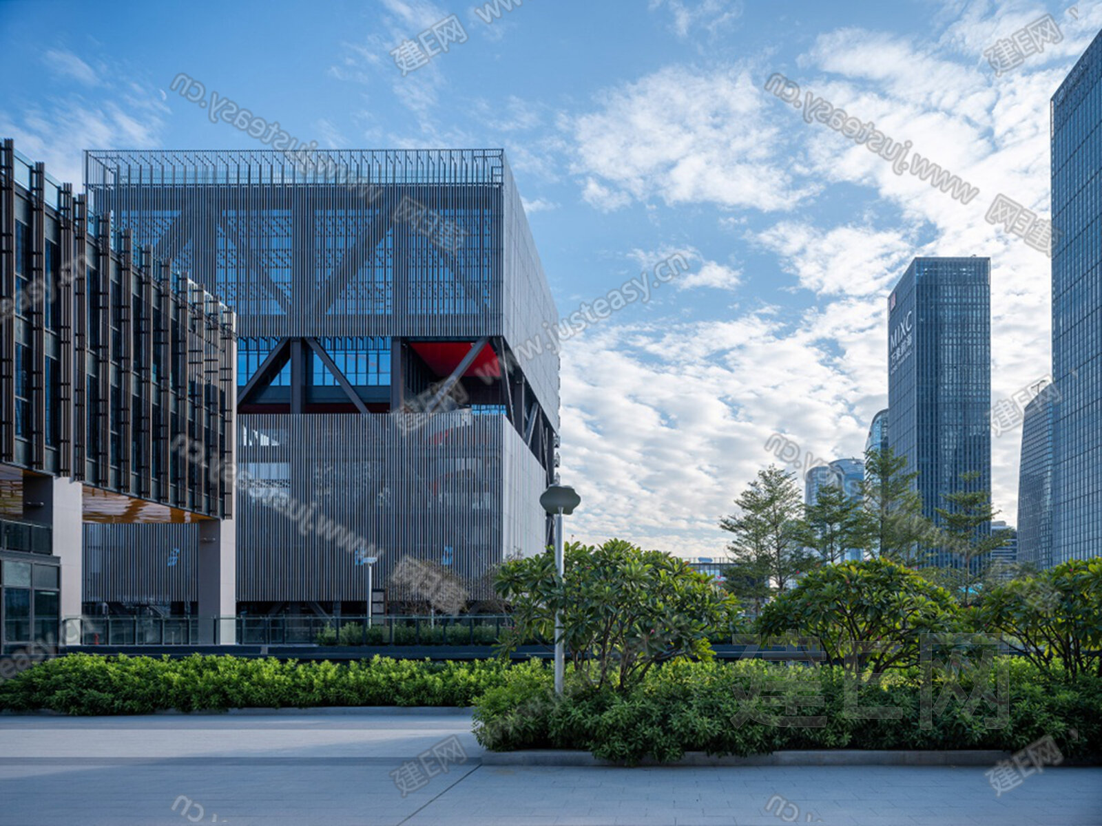 商业街工业园区街道白天外景3d贴图下载[ID:103240450]_建e贴图