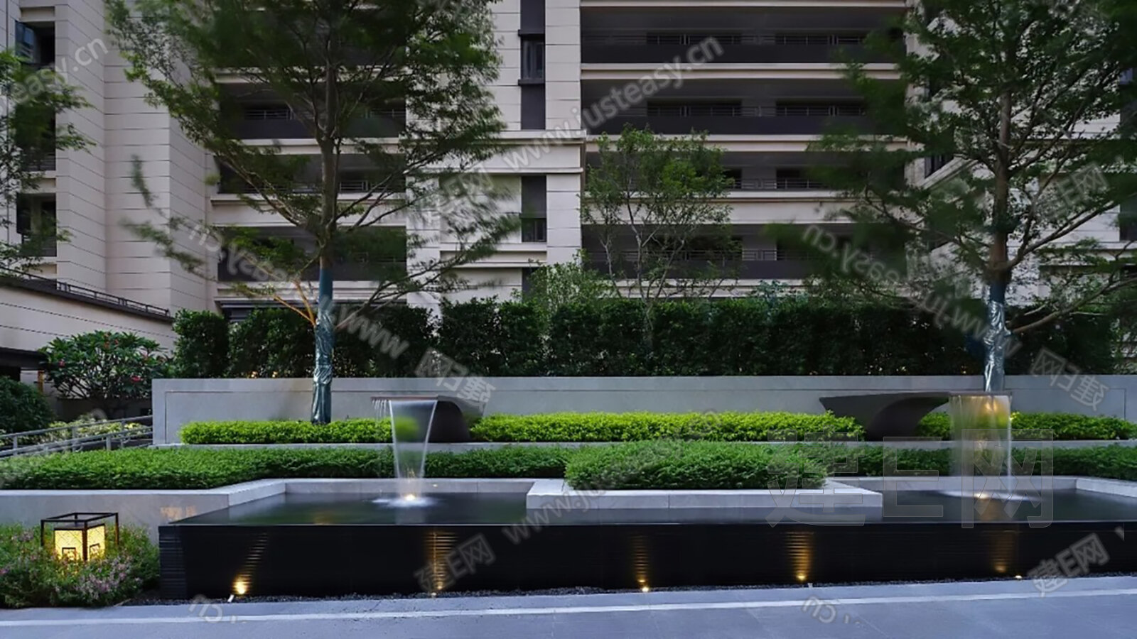小区建筑外景3d贴图下载[ID:109990787]_建e贴图